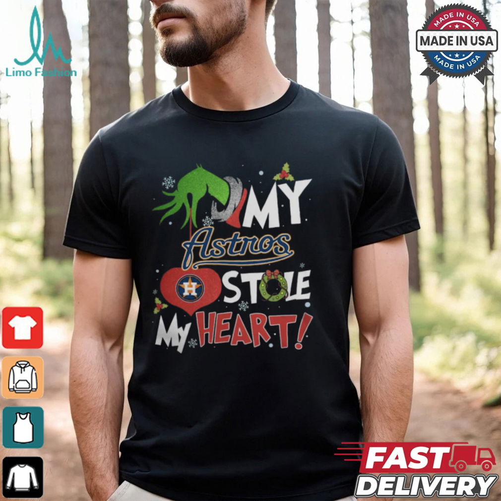 Grinch Hand My Houston Astros Stole My Heart Christmas 2024 Shirt Grinch Hand My Houston Astros Stole My Heart Christmas 2024 Shirt