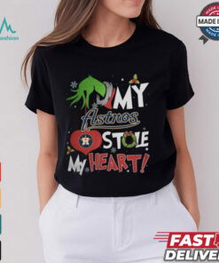 Grinch Hand My Houston Astros Stole My Heart Christmas 2024 Shirt