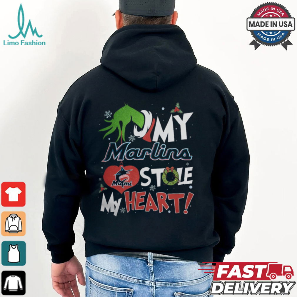 Grinch Hand My Miami Marlins Stole My Heart Christmas 2024 Shirt Grinch Hand My Miami Marlins Stole My Heart Christmas 2024 Shirt