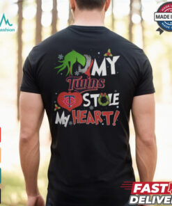 Grinch Hand My Minnesota Twins Stole My Heart Christmas 2024 Shirt