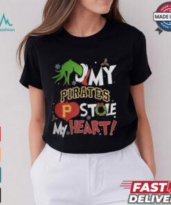 Grinch Hand My Pittsburgh Pirates Stole My Heart Christmas 2024 Shirt