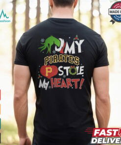 Grinch Hand My Pittsburgh Pirates Stole My Heart Christmas 2024 Shirt