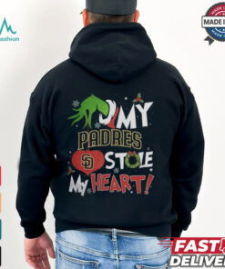 Grinch Hand My San Diego Padres Stole My Heart Christmas 2024 Shirt