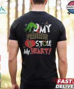 Grinch Hand My San Diego Padres Stole My Heart Christmas 2024 Shirt