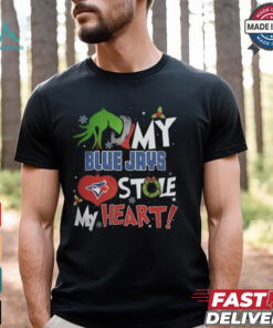 Grinch Hand My Toronto Blue Jays Stole My Heart Christmas 2024 Shirt