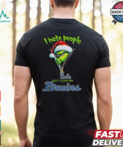 Grinch Santa Hat I Hate People But I Love My Ucla Bruins Christmas Logo Shirt
