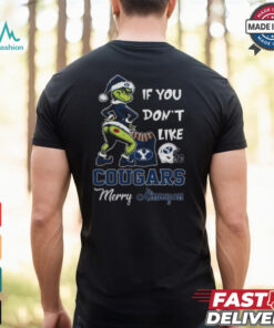 Grinch Santa If You Don’T Like BYU Cougars Merry Kissmyass 2024 Shirt