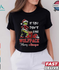 Grinch Santa If You Don’T Like NC State Wolfpack Merry Kissmyass 2024 Shirt