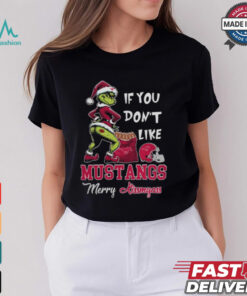 Grinch Santa If You Don’T Like SMU Mustangs Merry Kissmyass 2024 Shirt
