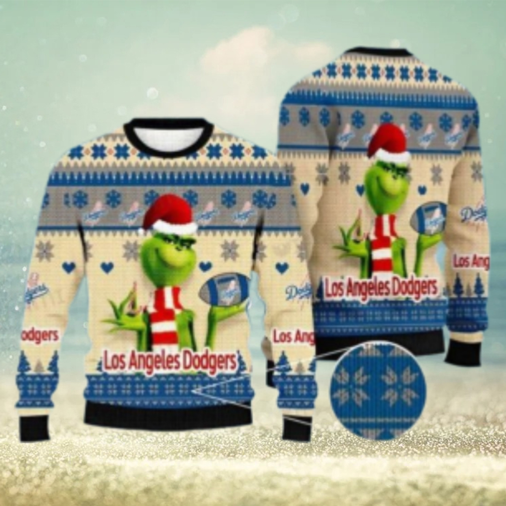 Grinch Themed Los Angeles Dodgers Ugly Xmas Sweater Grinch Themed Los Angeles Dodgers Ugly Xmas Sweater