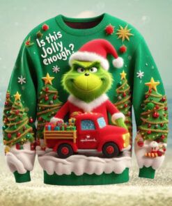 Grnch Is This Jolly Enough Ugly Christmas Sweater