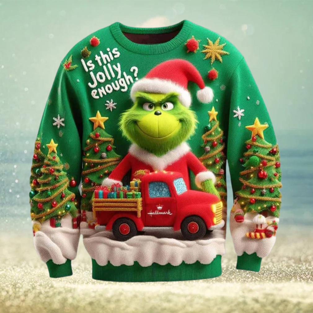 Grnch Is This Jolly Enough Ugly Christmas Sweater Grnch Is This Jolly Enough Ugly Christmas Sweater