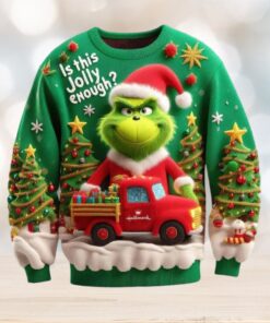 Grnch Is This Jolly Enough Ugly Christmas Sweater