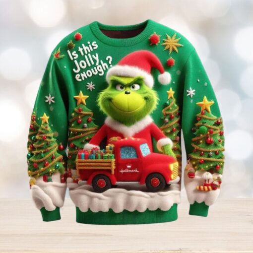 Grnch Is This Jolly Enough Ugly Christmas Sweater
