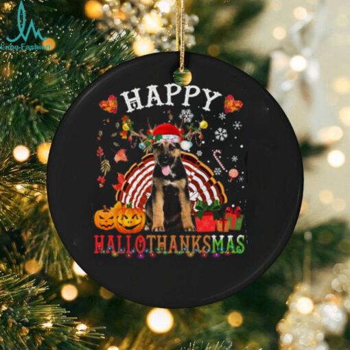 Halloween Thanksgiving Christmas German Shepherd Xmas German Shepherd T Shirt