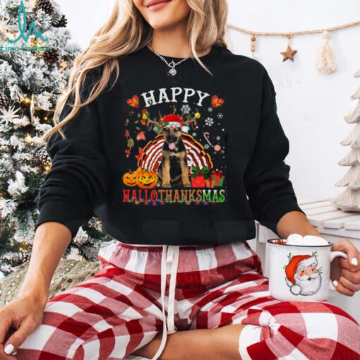 Halloween Thanksgiving Christmas German Shepherd Xmas Pullover Hoodie German Shepherd T Shirt