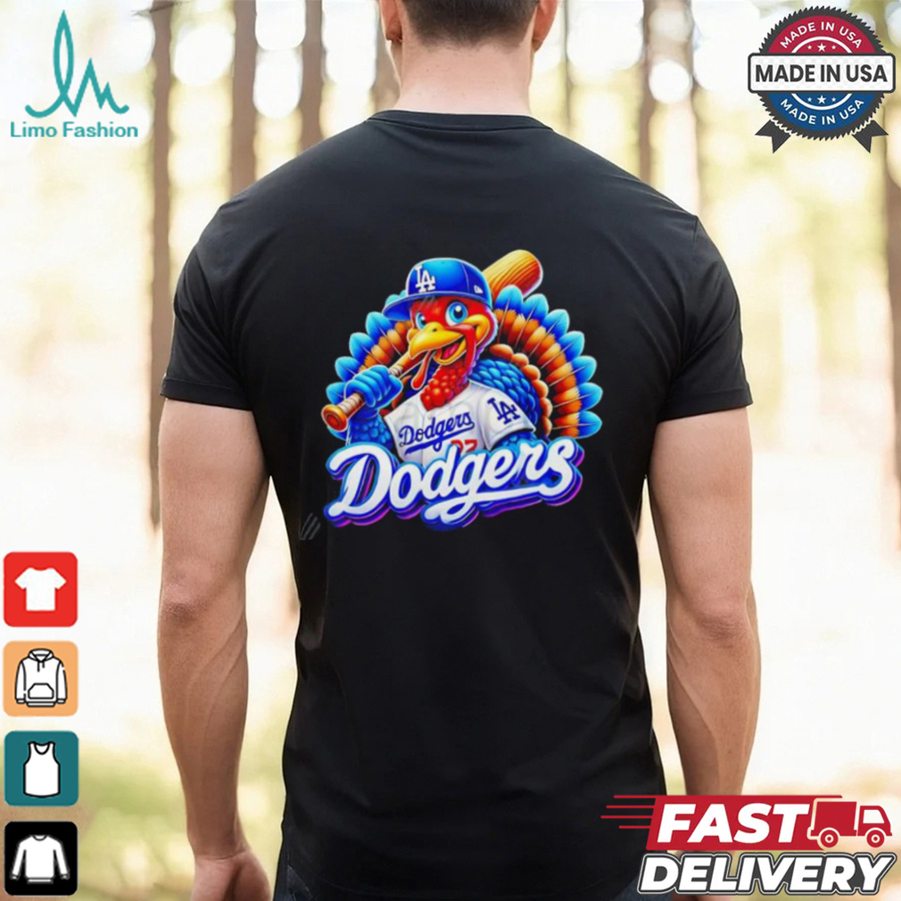 Happy Thanksgiving LA Dodgers baseball Turkey shirt Happy Thanksgiving LA Dodgers baseball Turkey shirt