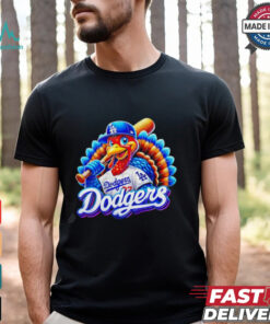 Happy Thanksgiving LA Dodgers baseball Turkey shirt