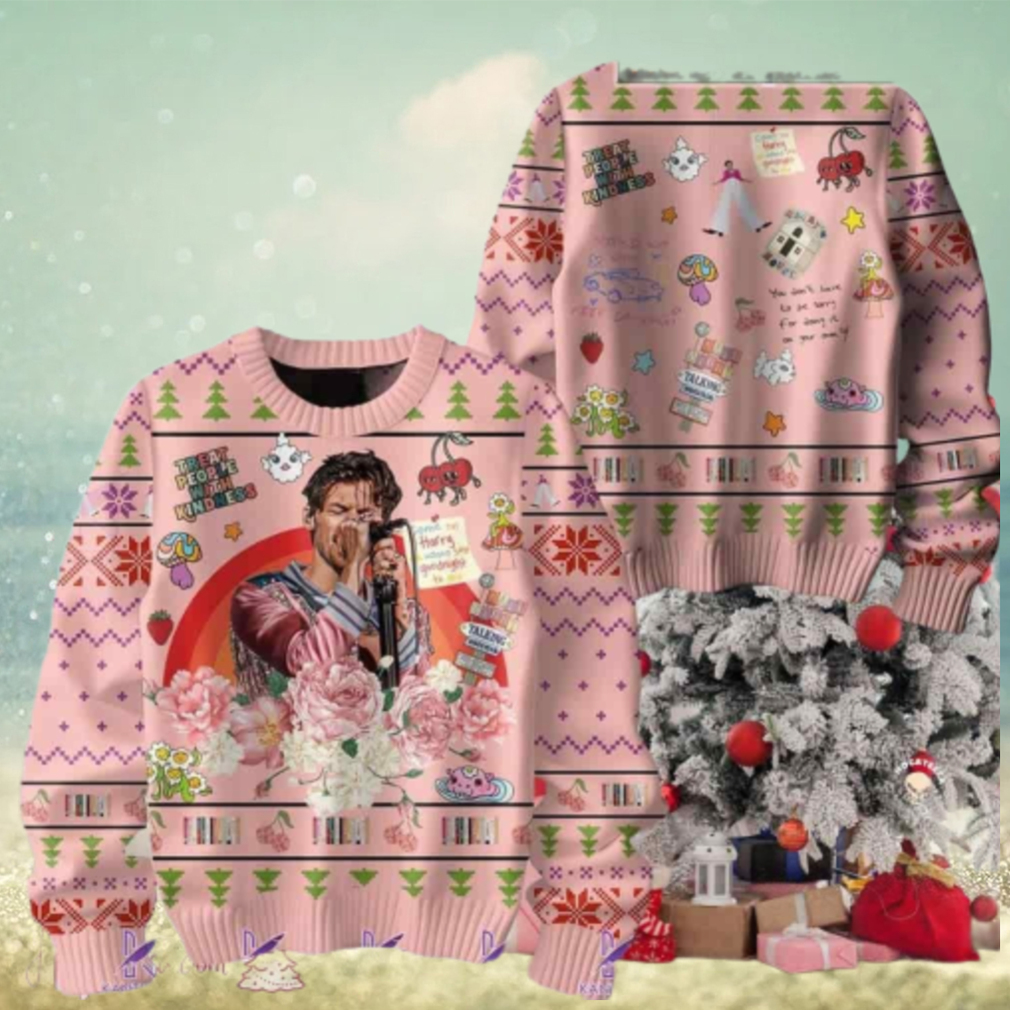 Harry Styles Treat People With Kindness Chirstmas Gifts 2024 Xmas For Family And Friends Ugly Sweater Harry Styles Treat People With Kindness Chirstmas Gifts 2024 Xmas For Family And Friends Ugly Sweater