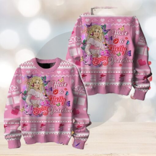 Have A Holly Dolly Valentine Dolly Parton Chirstmas Gifts 2024 Xmas For Family And Friends Ugly Sweater