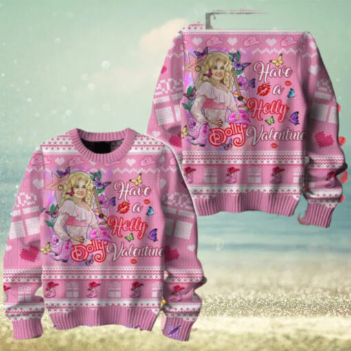 Have A Holly Dolly Valentine Dolly Parton Chirstmas Gifts 2024 Xmas For Family And Friends Ugly Sweater