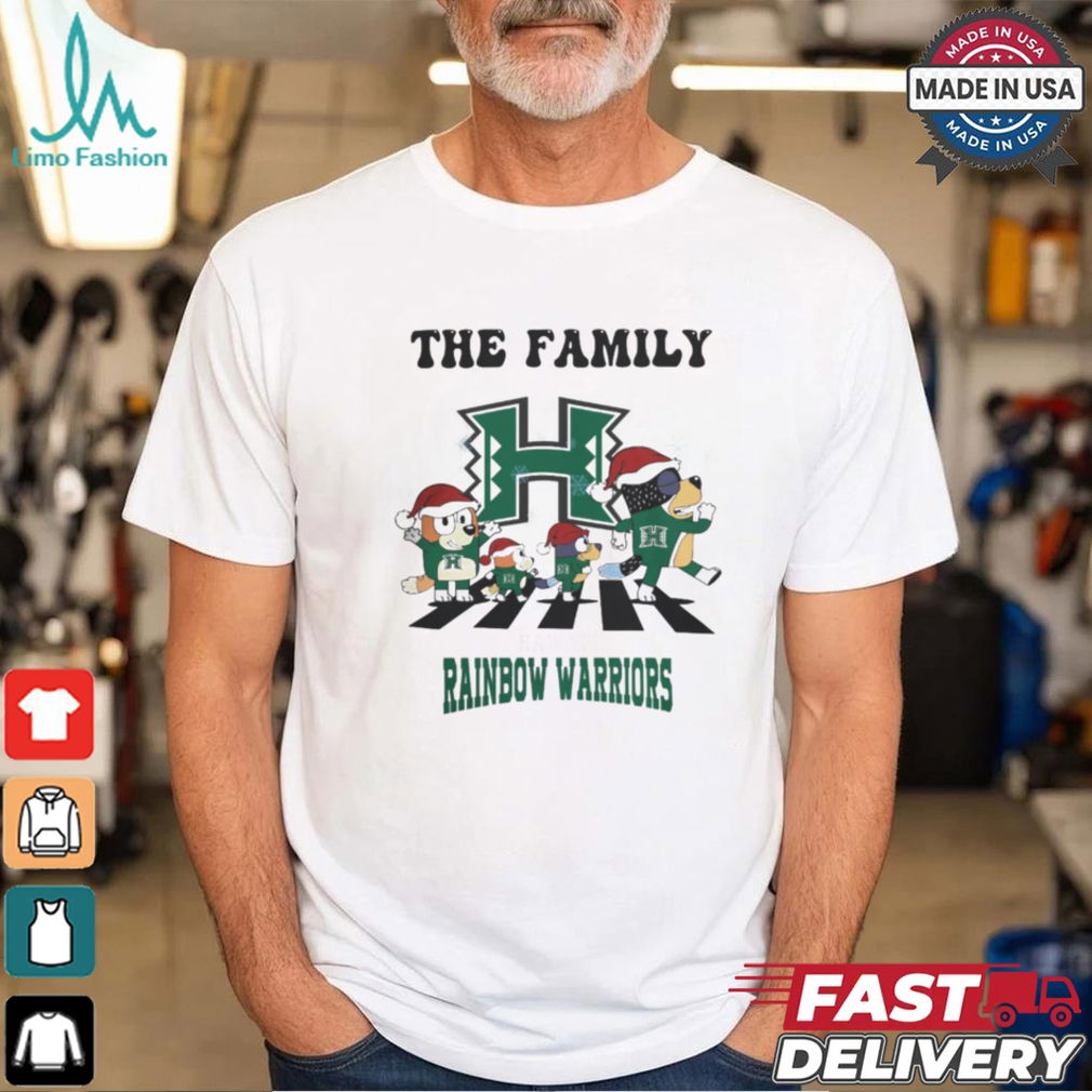 Hawai'i Rainbow Warriors X Family Bluey Merry Christmas 2024 Shirt Hawai'i Rainbow Warriors X Family Bluey Merry Christmas 2024 Shirt