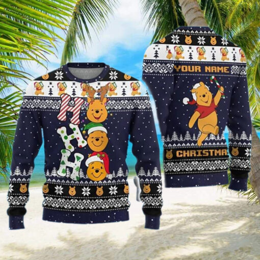 Ho Ho Ho Cute Winnie The Pooh Holiday Sweater