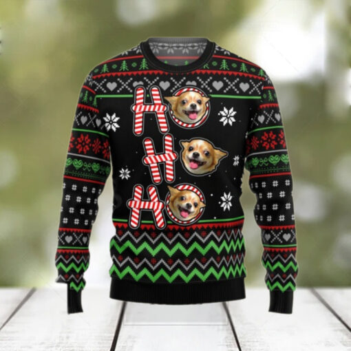 Ho Ho Ho Personalized Photo Ugly Christmas Sweater