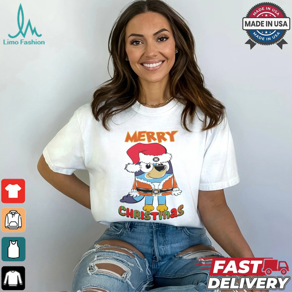 Houston Astros Bluey Merry Christmas 2024 Shirt Houston Astros Bluey Merry Christmas 2024 Shirt