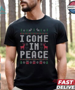 I Come In Peace Matching Couples Ugly Christmas Shirt