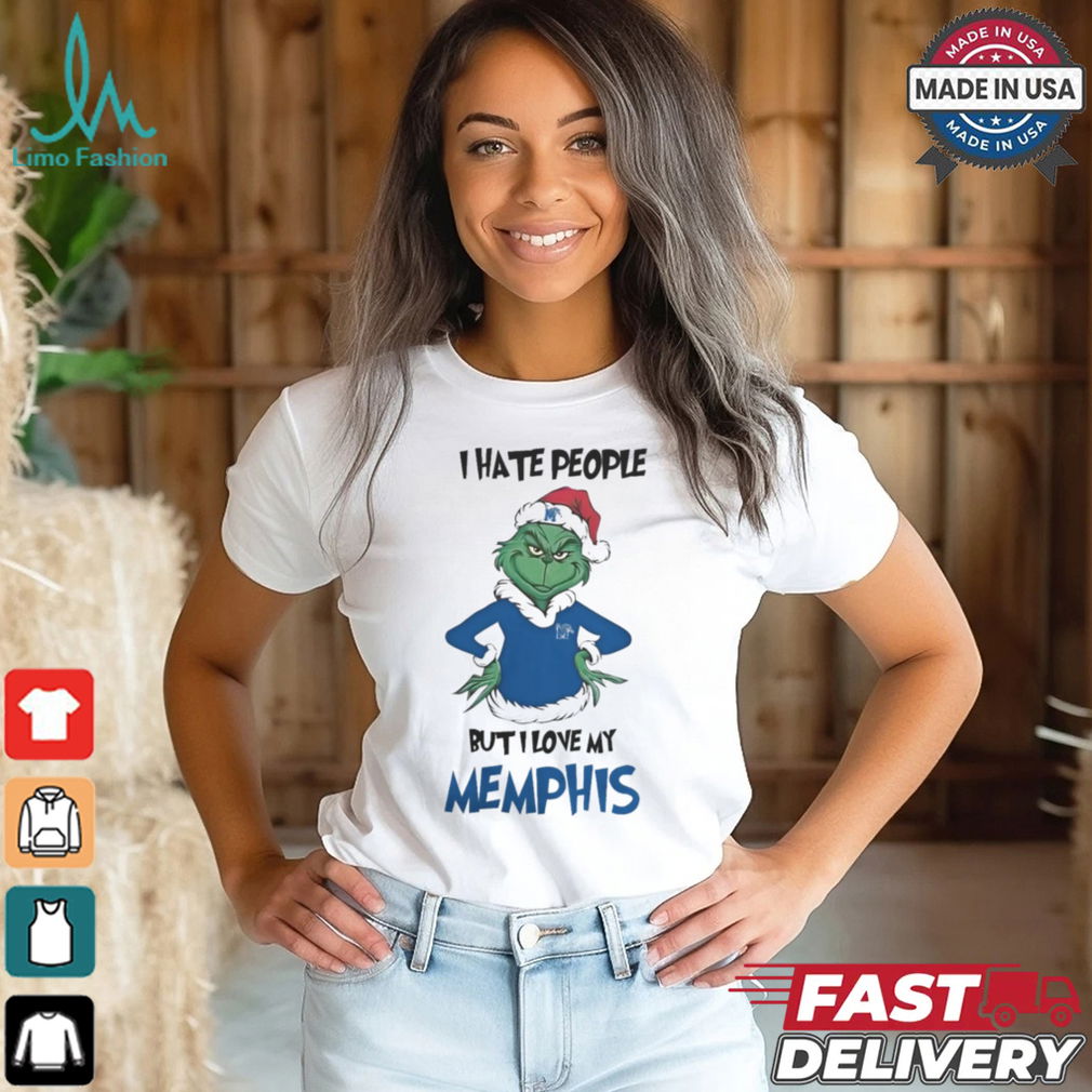 I Hate People But I Love My Memphis Tigers Grinch Merry Christmas Shirt I Hate People But I Love My Memphis Tigers Grinch Merry Christmas Shirt