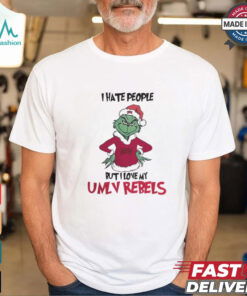 I Hate People But I Love My UNLV Rebels Grinch Merry Christmas Shirt