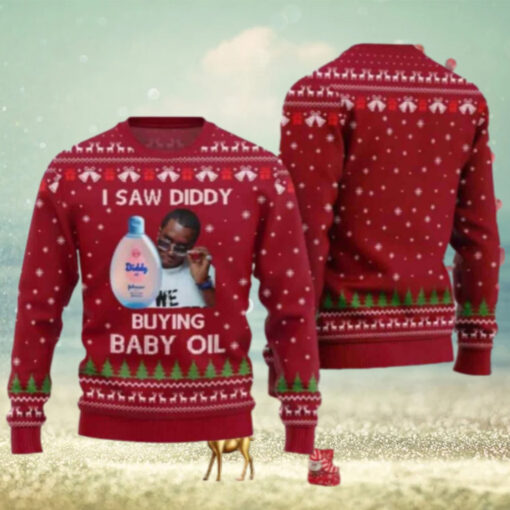 I Saw Diddy Buying Baby Oil Chirstmas Gifts 2024 Xmas For Family And Friends Ugly Sweater