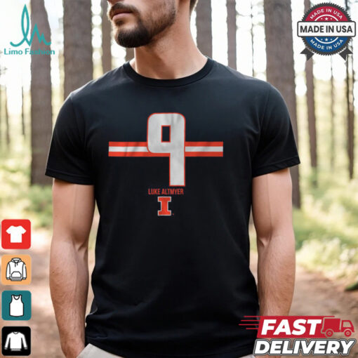 Illinois Football Luke Altmyer Number Stripe Shirt