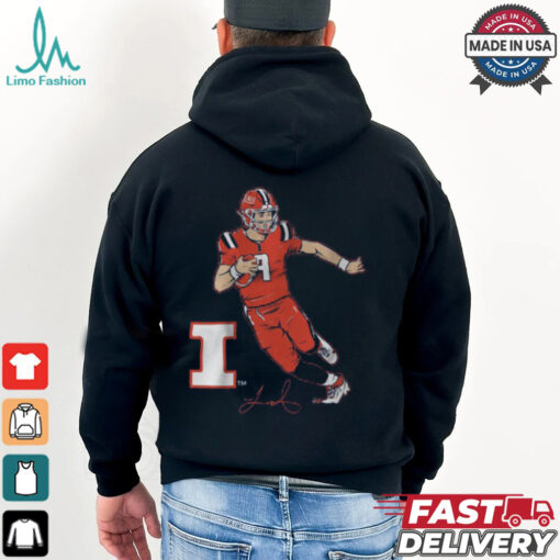 Illinois Football Luke Altmyer Superstar Pose Shirt