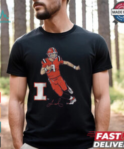 Illinois Football Luke Altmyer Superstar Pose Shirt