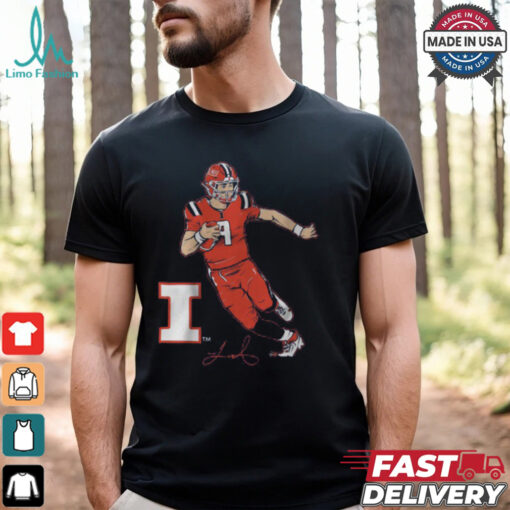 Illinois Football Luke Altmyer Superstar Pose Shirt