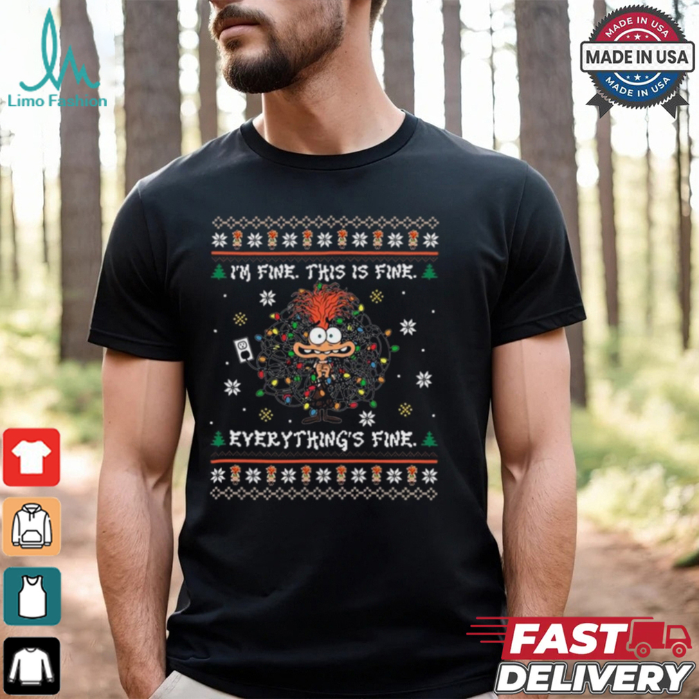 I'm Fine Everything Is Fine Shirt, Disneyland Anxiety Christmas Light Shirt I'm Fine Everything Is Fine Shirt, Disneyland Anxiety Christmas Light Shirt