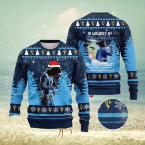 In Memory Of Elvis Presley Anniversary 1935 2023 The Man The Myth The Legend Chirstmas Gifts 2024 Xmas For Family And Friends Ugly Sweater