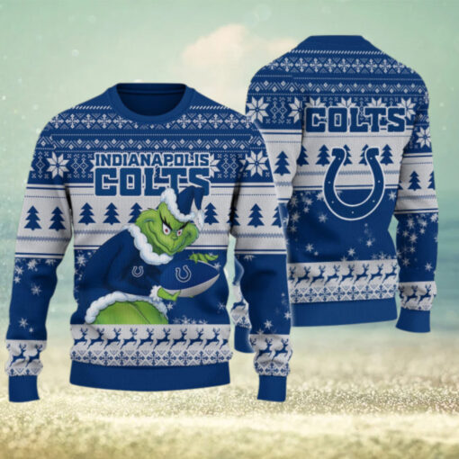 Indianapolis Colts Grinch Ugly Christmas Sweater