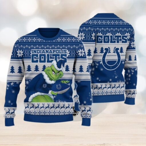 Indianapolis Colts Grinch Ugly Christmas Sweater
