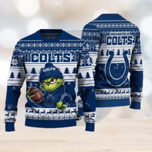 Indianapolis Colts The Grinch Ugly Christmas Sweater NFL Xmas Gift