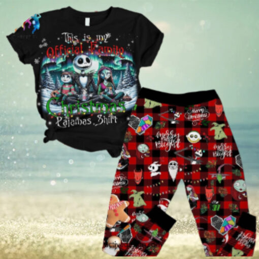 Jack Skellington This Is My Official Family Christmas Pajamas Set