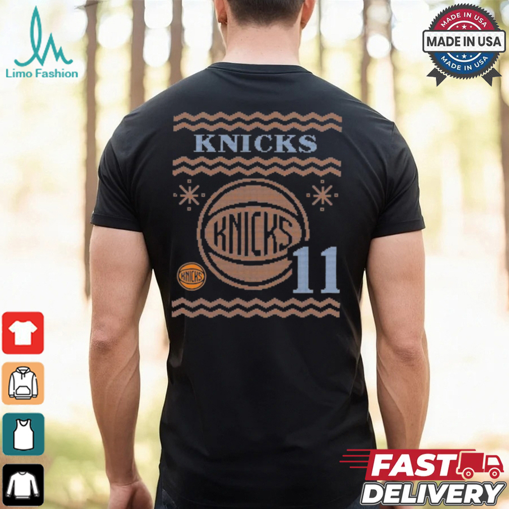 Jalen Brunson New York Knicks Ugly Sweater Name & Number T Shirt Jalen Brunson New York Knicks Ugly Sweater Name & Number T Shirt