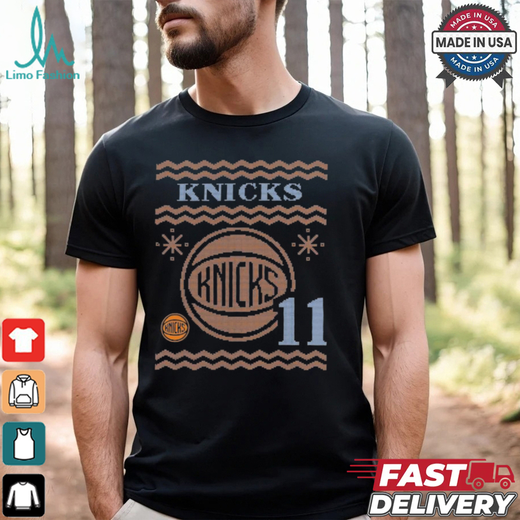 Jalen Brunson New York Knicks Ugly Sweater Name & Number T Shirt Jalen Brunson New York Knicks Ugly Sweater Name & Number T Shirt