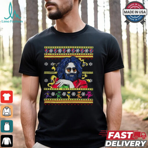 Jerry Garcia Christmas shirt Black Men All size T shirt