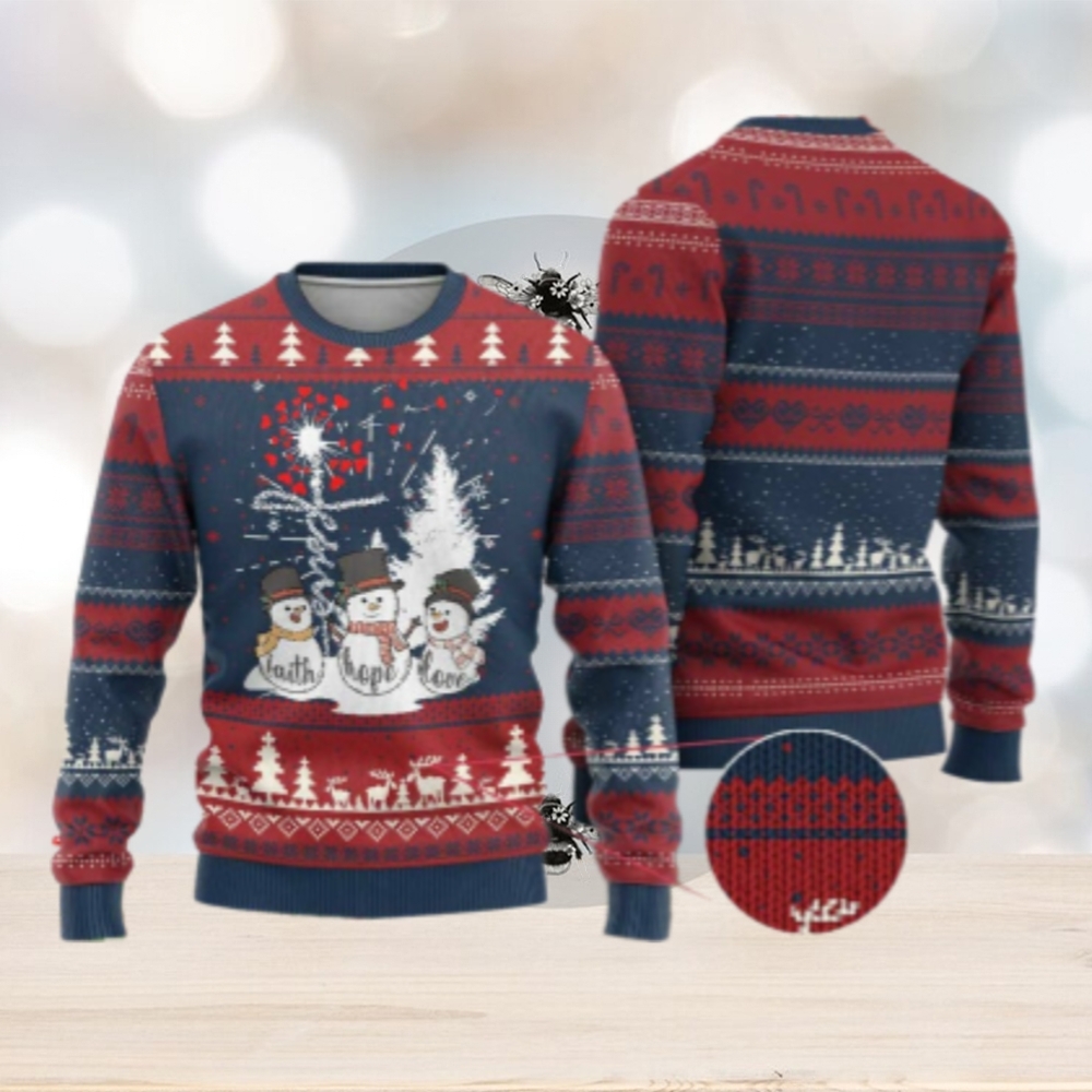 Jesus Christian Ugly Christmas Sweater Faith Hope Love Snowman Dandelion Xmas Jesus Christian Ugly Christmas Sweater Faith Hope Love Snowman Dandelion Xmas