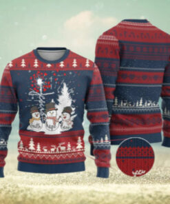 Jesus Christian Ugly Christmas Sweater Faith Hope Love Snowman Dandelion Xmas