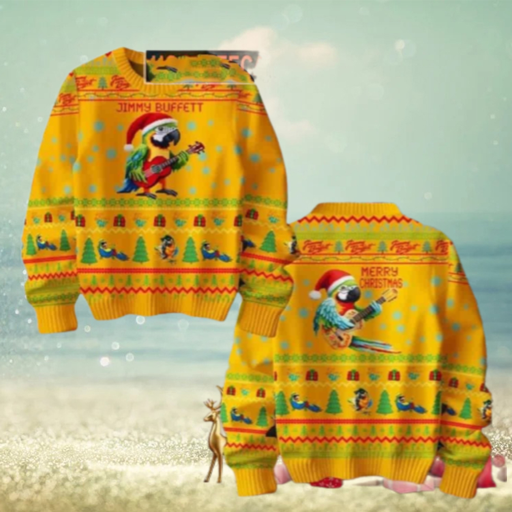 Jimmy Buffett Loves Parrot Merry Christmas Yellow Chirstmas Gifts 2024 Xmas For Family And Friends Ugly Sweater Jimmy Buffett Loves Parrot Merry Christmas Yellow Chirstmas Gifts 2024 Xmas For Family And Friends Ugly Sweater