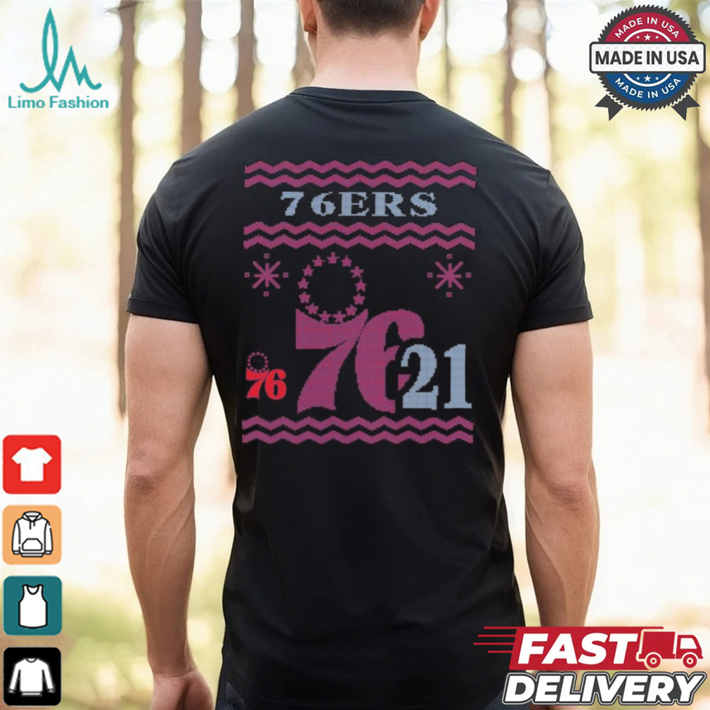 Joel Embiid Philadelphia 76ers Ugly Sweater Name & Number T Shirt Joel Embiid Philadelphia 76ers Ugly Sweater Name & Number T Shirt